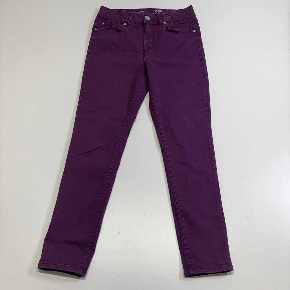 Seven7 Purple Skinny Jeans Womens 29 High Rise Stretch Denim Plum Y2K